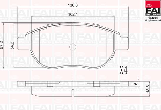 FAI AutoParts BP161 - Kit pastiglie freno, Freno a disco www.autoricambit.com