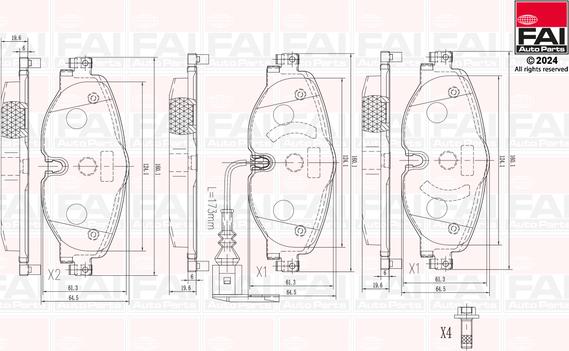 FAI AutoParts BP106 - Kit pastiglie freno, Freno a disco www.autoricambit.com