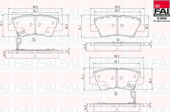 FAI AutoParts BP132 - Kit pastiglie freno, Freno a disco www.autoricambit.com