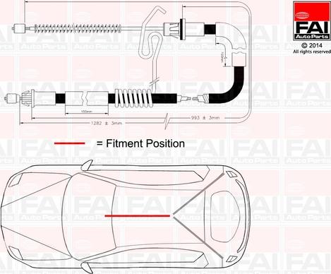 FAI AutoParts FBC0043 - Cavo comando, Freno stazionamento www.autoricambit.com