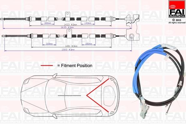 FAI AutoParts FBC0058 - Cavo comando, Freno stazionamento www.autoricambit.com