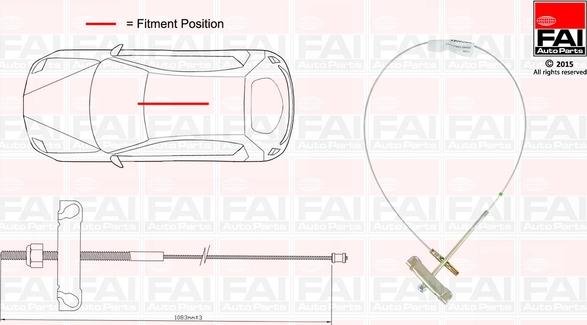 FAI AutoParts FBC0065 - Cavo comando, Freno stazionamento www.autoricambit.com