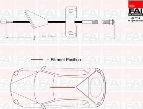 FAI AutoParts FBC0036 - Cavo comando, Freno stazionamento www.autoricambit.com