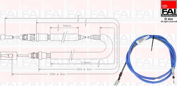 FAI AutoParts FBC0023 - Cavo comando, Freno stazionamento www.autoricambit.com