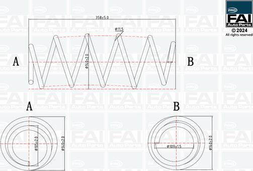 FAI AutoParts FPCS130 - Molla autotelaio www.autoricambit.com