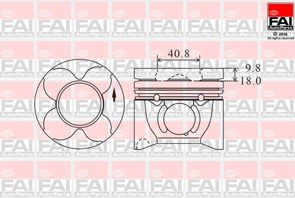 FAI AutoParts PK12-000 - Pistone www.autoricambit.com