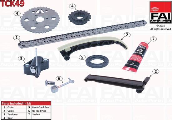 FAI AutoParts TCK49 - Kit catena distribuzione www.autoricambit.com