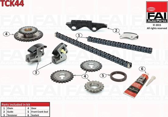 FAI AutoParts TCK44 - Kit catena distribuzione www.autoricambit.com