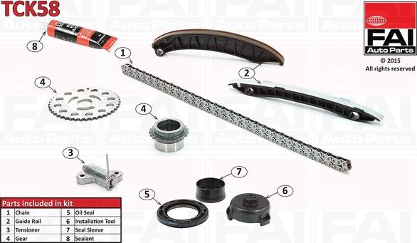 FAI AutoParts TCK58 - Kit catena distribuzione www.autoricambit.com