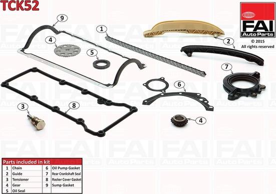 FAI AutoParts TCK52 - Kit catena distribuzione www.autoricambit.com