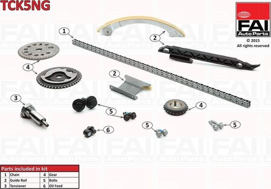 FAI AutoParts TCK5NG - Kit catena distribuzione www.autoricambit.com