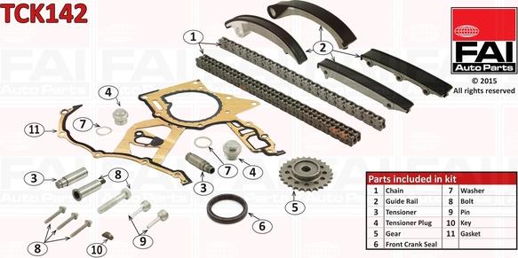 FAI AutoParts TCK142 - Kit catena distribuzione www.autoricambit.com