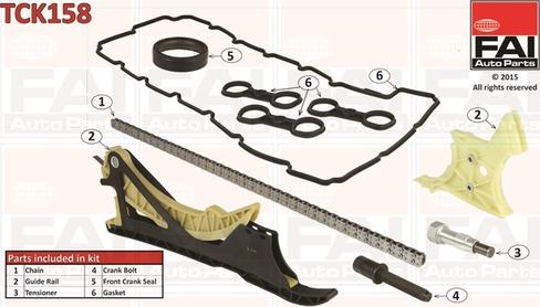 FAI AutoParts TCK158 - Kit catena distribuzione www.autoricambit.com