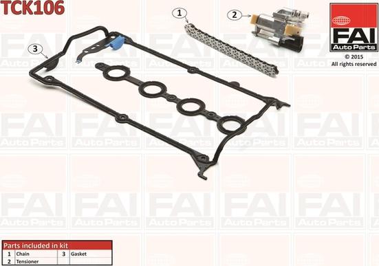 FAI AutoParts TCK106 - Kit catena distribuzione www.autoricambit.com