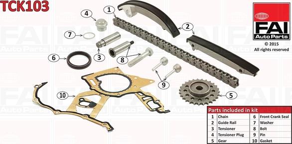 FAI AutoParts TCK103 - Kit catena distribuzione www.autoricambit.com