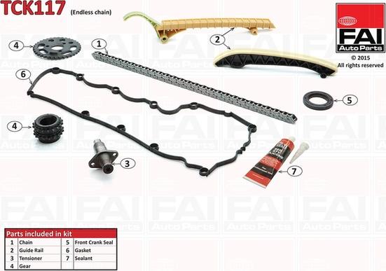 FAI AutoParts TCK117 - Kit catena distribuzione www.autoricambit.com