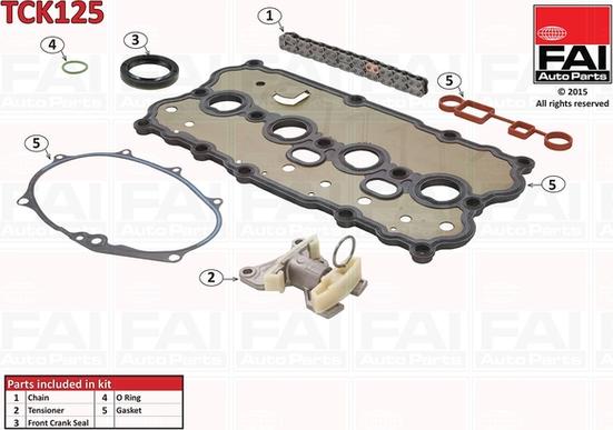 FAI AutoParts TCK125 - Kit catena distribuzione www.autoricambit.com