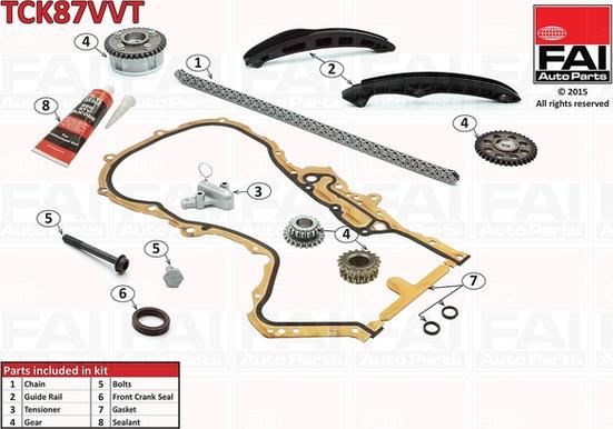 FAI AutoParts TCK87VVT - Kit catena distribuzione www.autoricambit.com