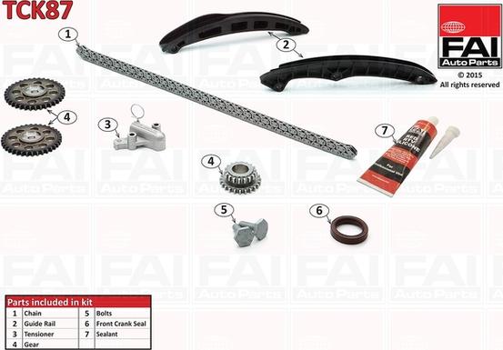 FAI AutoParts TCK87 - Kit catena distribuzione www.autoricambit.com