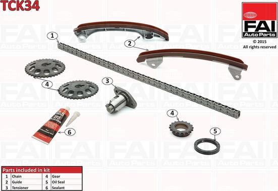 FAI AutoParts TCK34 - Kit catena distribuzione www.autoricambit.com