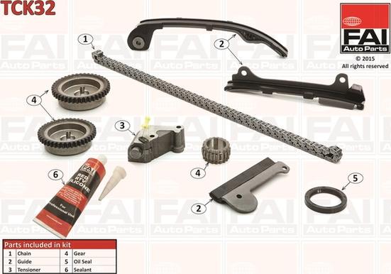 FAI AutoParts TCK32 - Kit catena distribuzione www.autoricambit.com