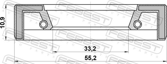 Febest 95FCY-35551111X - Anello tenuta, Differenziale www.autoricambit.com