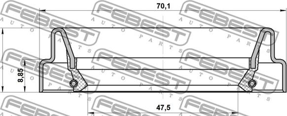 Febest 95FDY-49700909C - Paraolio, Albero primario www.autoricambit.com