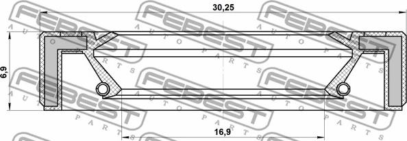 Febest 95GAY-18300707R - Guarnizione, Pompa olio www.autoricambit.com