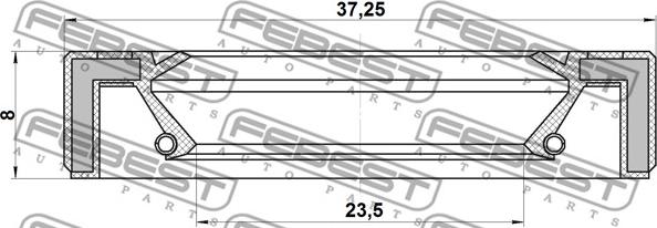 Febest 95GAY-25370808R - Paraolio, Albero primario www.autoricambit.com