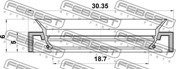 Febest 95GAY-20300506X - Kit riparazione, Giunto assiale, Tirante trasversale www.autoricambit.com