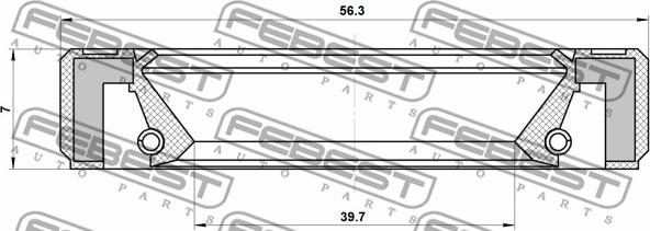 Febest 95GBY-41560707R - Paraolio, Albero a gomiti www.autoricambit.com