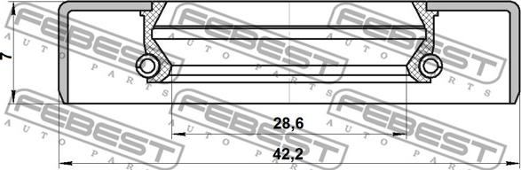 Febest 95GBY-30420707R - Paraolio, Albero primario www.autoricambit.com