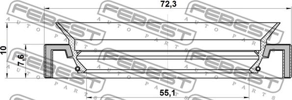 Febest 95HAY-57720810X - Anello tenuta, Mozzo ruota www.autoricambit.com