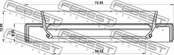 Febest 95HBY-57720813X - Anello tenuta, Mozzo ruota www.autoricambit.com