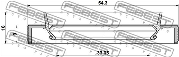 Febest 95HBY-35540916R - Paraolio, Albero primario www.autoricambit.com