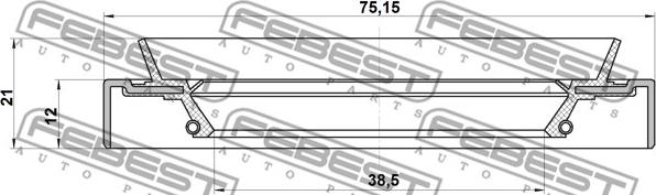 Febest 95HDS-40751221R - Paraolio, Albero primario www.autoricambit.com