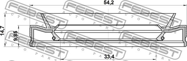 Febest 95HEY-35541015U - Paraolio, Albero primario www.autoricambit.com