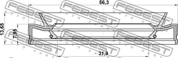 Febest 95HEY-33560814C - Paraolio, Cambio automatico www.autoricambit.com