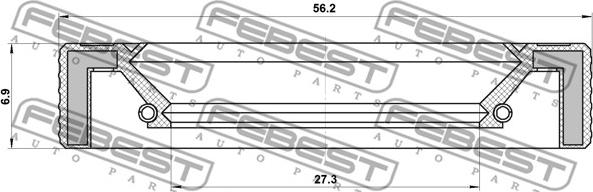 Febest 95LAY-29560707R - Paraolio, Albero primario www.autoricambit.com