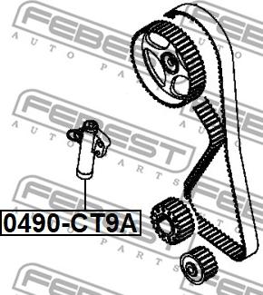 Febest 0490-CT9A - Tendicinghia, Cinghia dentata www.autoricambit.com