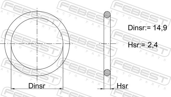 Febest 04400-004 - Guarnizione, Reticella olio www.autoricambit.com