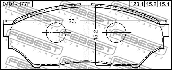 Febest 0401-H77F - Kit pastiglie freno, Freno a disco www.autoricambit.com