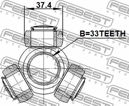 Febest 0416-CY3 - Tripode, Semiasse www.autoricambit.com