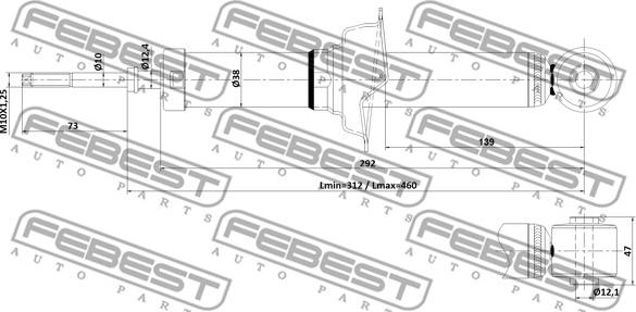 Febest 04110-009R - Ammortizzatore www.autoricambit.com