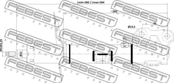 Febest 04110-006FL - Ammortizzatore www.autoricambit.com