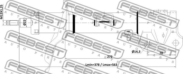 Febest 04110-007FL - Ammortizzatore www.autoricambit.com