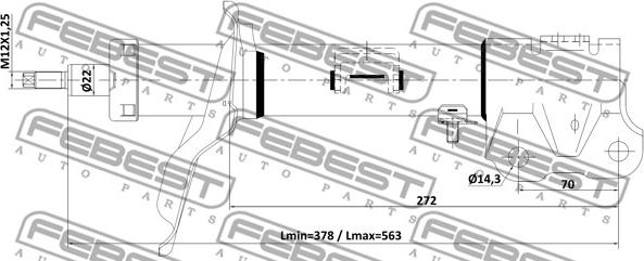 Febest 04110-007FR - Ammortizzatore www.autoricambit.com