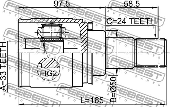 Febest 0411-CY3MTLH - Kit giunti, Semiasse www.autoricambit.com