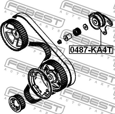 Febest 0487-KA4T - Rullo tenditore, Cinghia dentata www.autoricambit.com