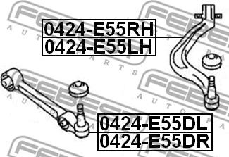 Febest 0424-E55DL - Sospensione a ruote indipendenti www.autoricambit.com